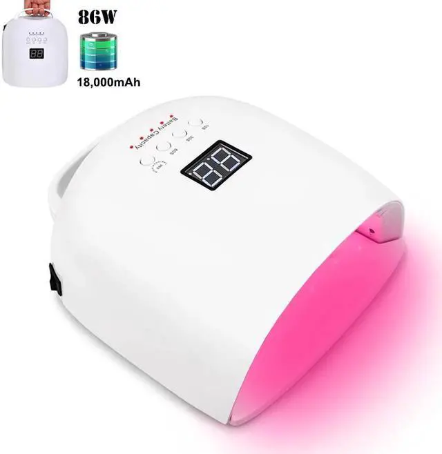 Main image of 2020 New Red Light Rechargeable Nail LED Lamp Wireless Gel Polish Dryer UV Curing Light Manicure Lamps Cordless Nail Art Lamp