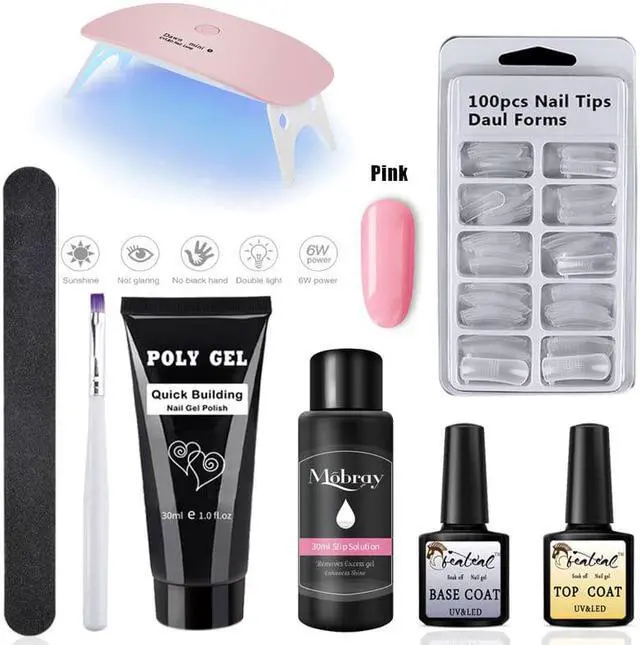 Alt view image 5 of 5 - Gel Kit With Lamp Gel Nail Polish Set Nail Art French For Nail Extension UV Gel Varnish gel Set gel Poligel