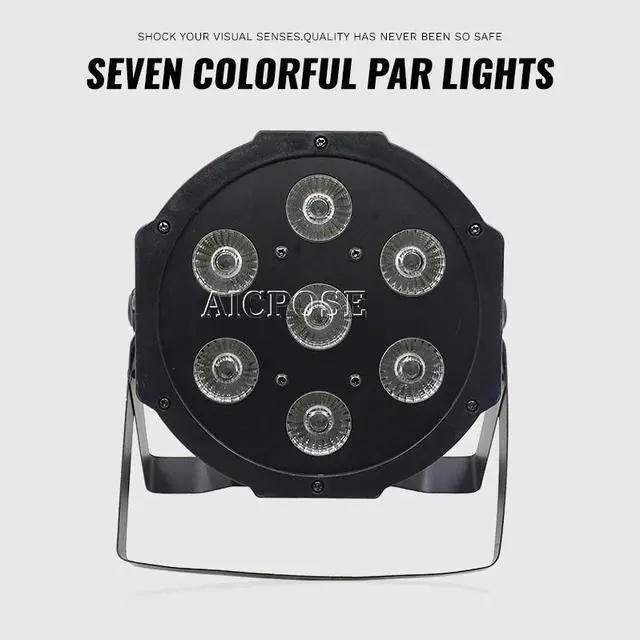 Alt view image 2 of 5 - 7x18w RGBWA UV 6in1 Par Led Light 7x12w RGBW A 4in1 5in1Plastic Par Light 7x15W Staining Light For Stage Wedding Party Disco
