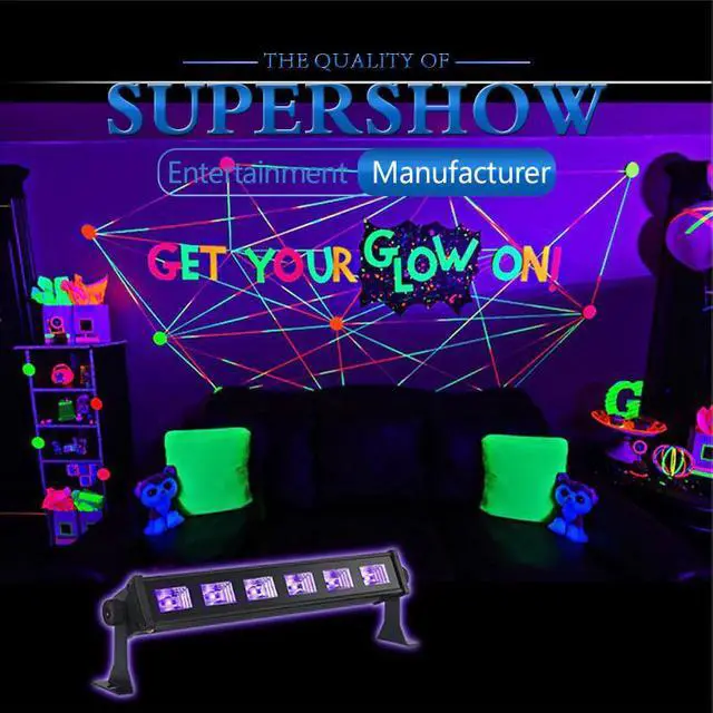 Alt view image 4 of 4 - Hot Selling 6PCS*3W UV Black LED Light Stage Bar Wall Washer Light for Halloween Party Disco