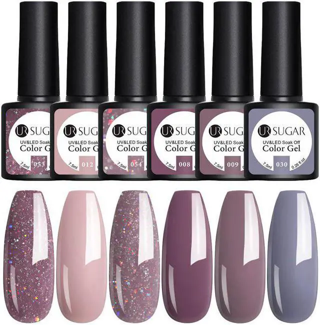 Alt view image 5 of 5 - Gel Polish Set 6Pcs Hybrid Varnish Soak Off UV Gel LED Lamp Semi Permanent All For Manicures Nail Art Gel Polish Kit