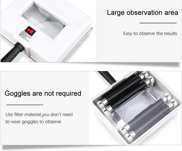 Alt view image 2 of 5 - Woods Lamp For Skin UV Magnifying Lamp For Beauty Facial Skin Analyzer Testing Wood Lamp Light Facial Analysis Device