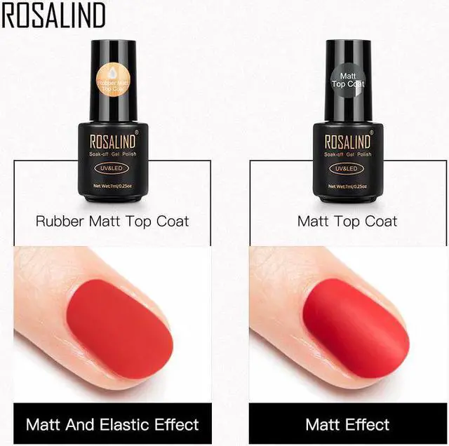 Alt view image 3 of 5 - Rubber Matt Top Coat Matt Nail Polish Vernis Semi Permanant UV Lamp For Manicure no Wipe Long Lasting Topcoat