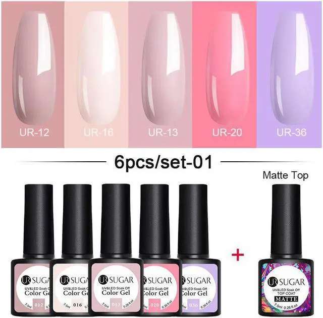 Alt view image 6 of 7 - 7.5ml Gel Nail Polish Set  tSoak Off Color Gel Semi Permanent Base Top UV LED Lamp Manicures Varnish Spring Nail Gel