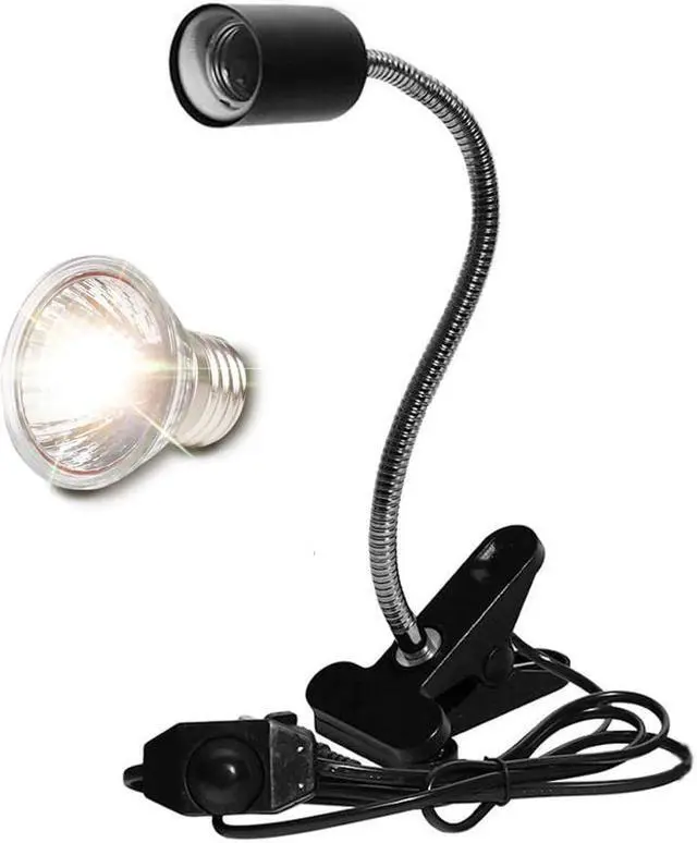 Alt view image 2 of 5 - UVA+UVB 3.0 Reptile lamp Set with Clip-on Bulb Lamp Holder Turtle Basking UV Heating Lamp Kit Tortoises Light Lizards Lighting