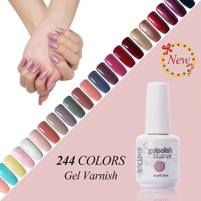 Main image of Soak Off Organic UV Gel Semi Permanent Lucky Nails Gel Varnish Led Lamp Nail Polish 244 Colors UV Gel Nail Polish