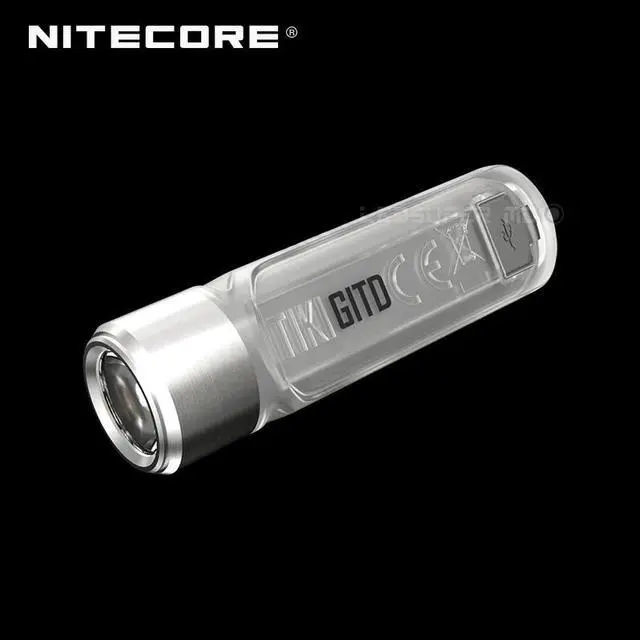 Alt view image 6 of 7 - Glow-in-the-dark  TIKI GITD Mini Futuristic Keychain Light with Auxiliary UV Light and High CRI White Light