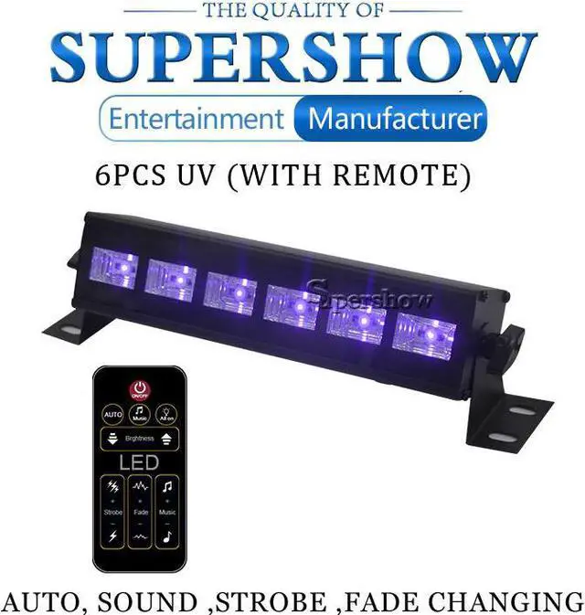 Main image of Hot Selling 6PCS*3W UV Black LED Light Stage Bar Wall Washer Light for Halloween Party Disco