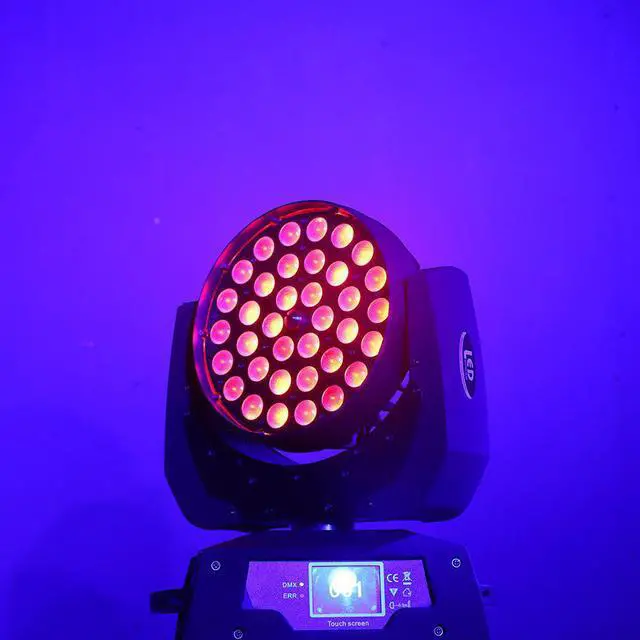 Alt view image 2 of 5 - case led zoom wash 36x12w rgbw 4in1 moving head light 36x18w rgbwa uv 6in1 moving stage light