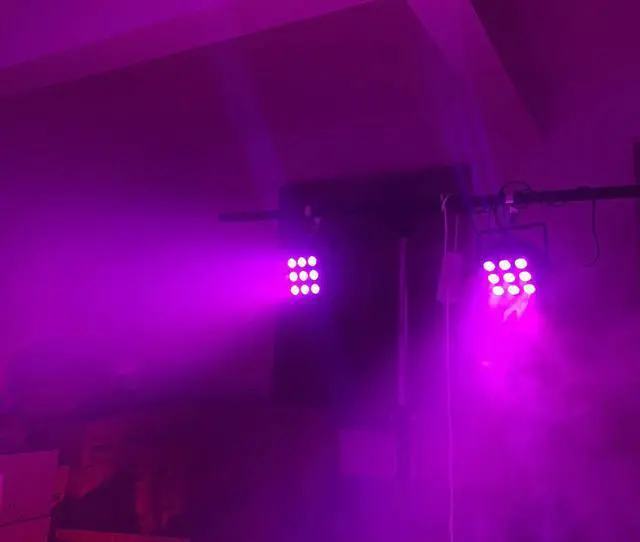 Alt view image 5 of 5 - 9x12W LED Flat SlimPar Quad Light RGBWA UV 6in1 dj par light  LED DJ Wash Light Stage Uplighting No Noise