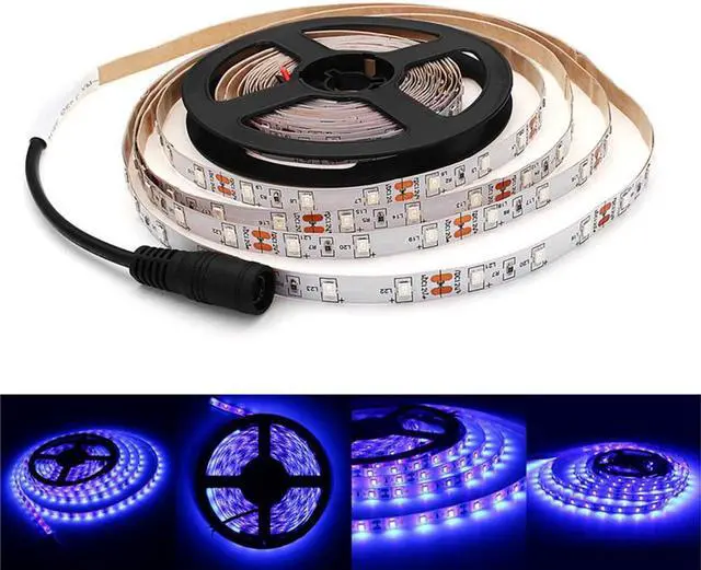 Alt view image 4 of 5 - 5M UV Light Strip Flexible LED Strip Light UV Purple Light Strip LED 3528smd Waterproof IP65/Not-waterproof DC12V With DC head