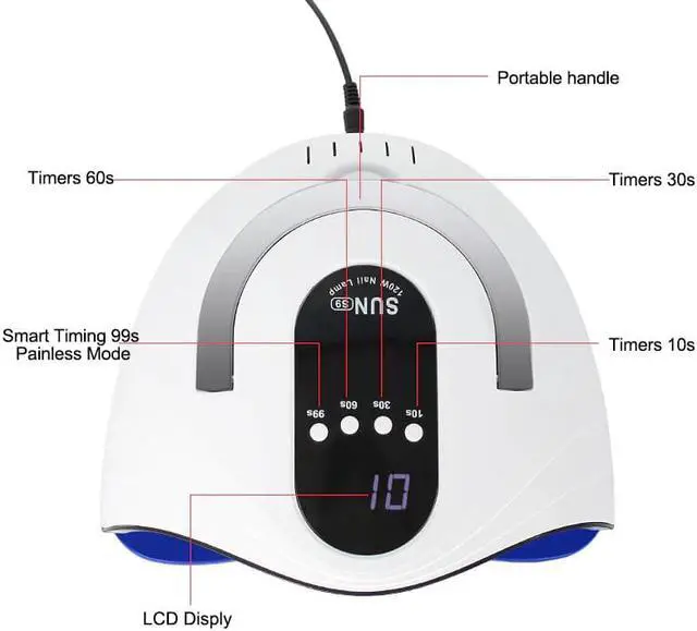 Alt view image 2 of 5 - Nail Lamp For Manicure Nail Dryer Machine UV Lamp 42/36 Pcs Beads For Fast Curing UV Gel Nail Polish Manicure Tools