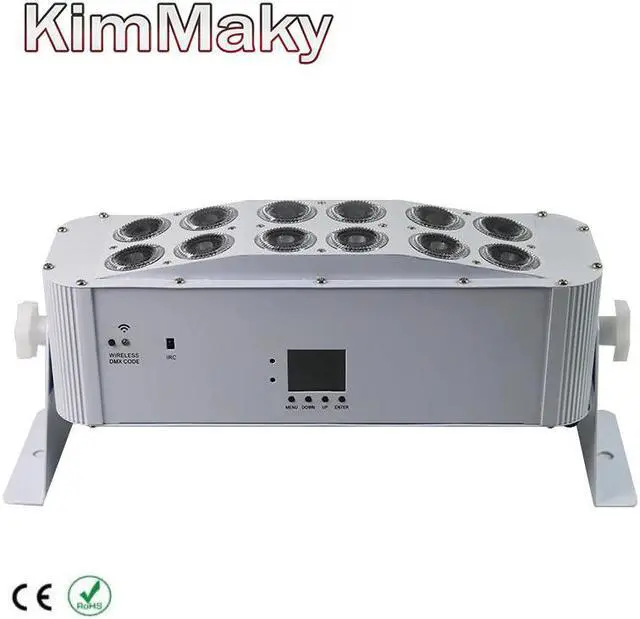 Alt view image 3 of 5 - Stage light 12x18w RGBWA+UV Wireless dmx led uplight Battery powered Bar light LED Wall Washer