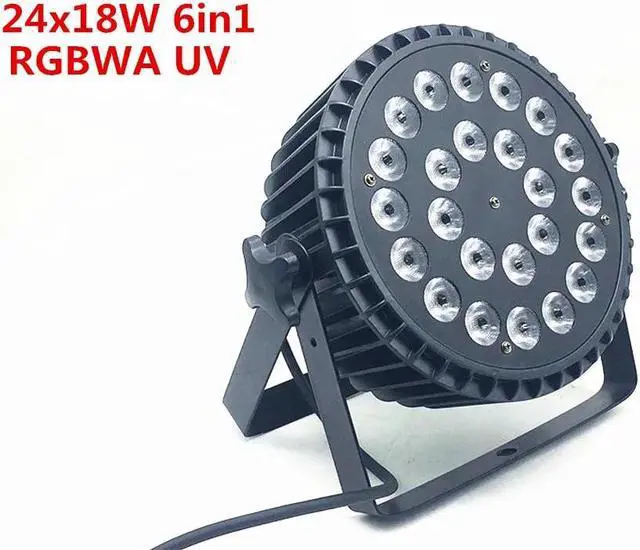 Alt view image 2 of 5 - Lamp 24x18W RGBWA UV 6in1 Par LED Par LED Flat Par Spotlight Lighting For Party KTV Disco Light
