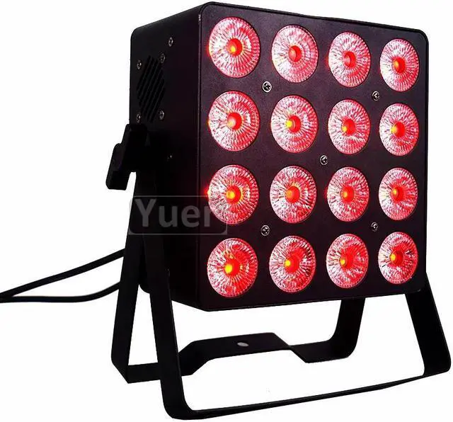 Alt view image 5 of 5 - High Power LED Par Light 16x18W RGBWA-UV 6IN1 LED Wash Effect Par Lights DMX512 6/10 CH DJ Disco Party Bar Club Stage Par Light