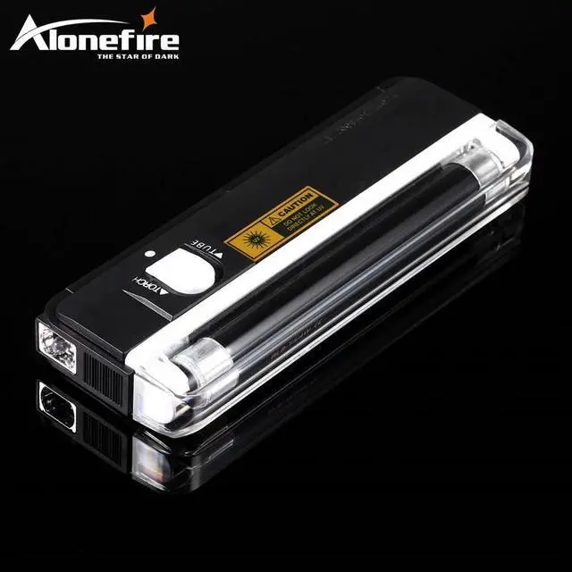 Alt view image 4 of 5 - DL 01 Handheld blacklight UV Light white Light Flashlight Torch Money Detector ID Anti-fake detection lamp AA Battery