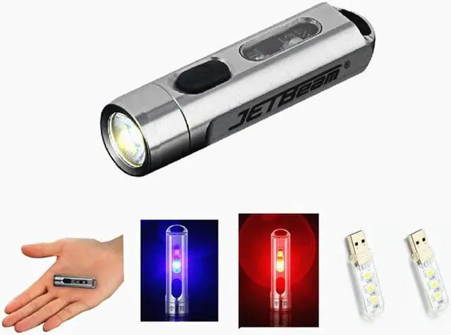 Main image of MINI ONE Five Colors Multi-purpose EDC Light RGB Color LED Type-C USB Fast Charging Mini Flashlight with UV Light