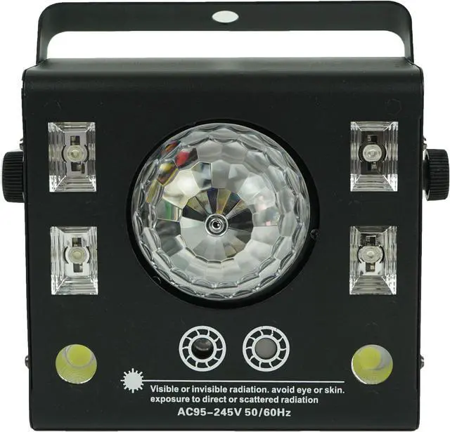 Main image of 4 in 1 LED stage projector, magic stroboscopic crystal ball, uv laser, DJ Disco stage effect beam spot, remote dmx