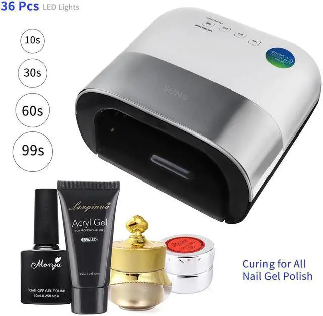 Alt view image 4 of 5 - 86W UV LED Lamp DIY Home Nail Art Dryer 39 Pcs LED Gel Polish Fast Curing Nail Lamp Smart Auto Sensor Timer Manicure Machine