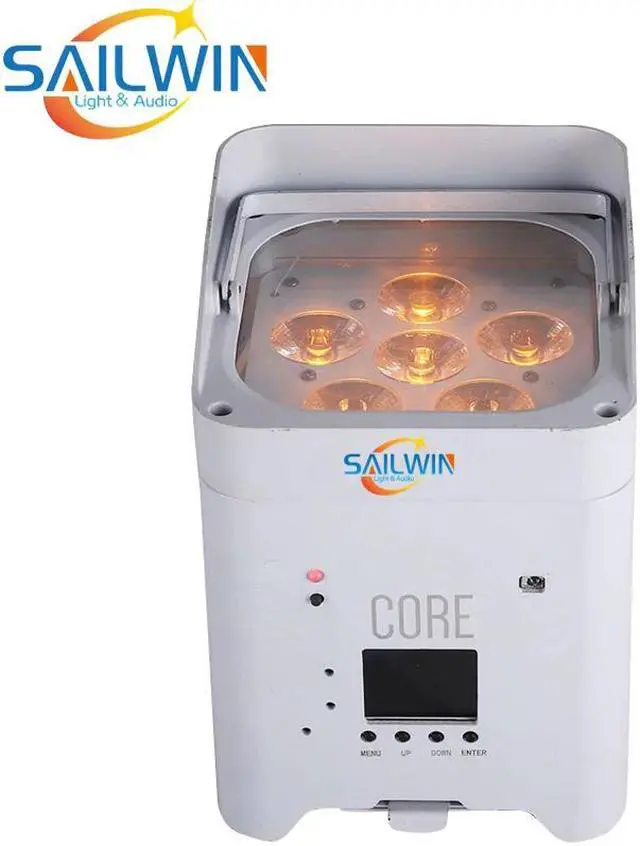 Alt view image 4 of 5 - 6X18W Battery Powered Smart  LED Par Lights DJ RGBAW UV Wash Disco Light DMX Controller Effect For Small Paty KTV Stage Lighting