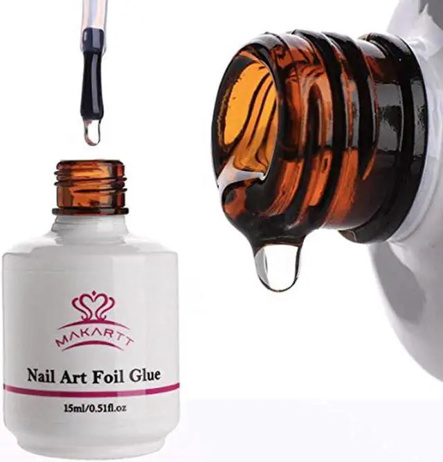 Alt view image 4 of 5 - Nail Art Foil Glue Gel for Foil Stickers Nail Transfer Tips Manicure Art DIY 15ML UV LED Lamp Required Soak Off