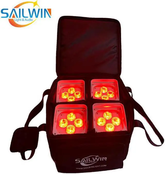 Main image of 4in1 SKB Travel Bag For 4X18W RGBWA+UV Mobile LED UPLIGHT Battery Powered Wifi APP Smart LED Par Light DJ Stage Flight Case