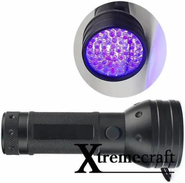 Alt view image 3 of 5 - 51 UV LED Scorpion Detector Hunter Finder Ultra Violet Blacklight Flashlight Torch Light Lamp AA 395nm 5W