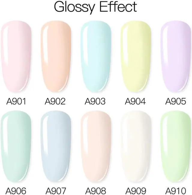 Alt view image 4 of 5 - 7ml Soak Off Macaron Color Nail Pastel Gel Bright For Nail Art Design LED/UV Lamp Gel Varnish Nail Art Nail Polish