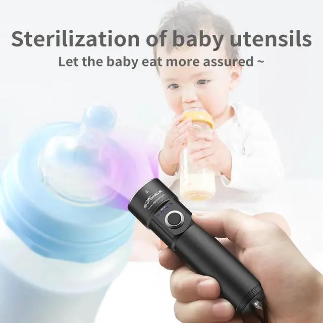 Alt view image 4 of 5 - F Rechargeable UV Portable UV-C Led Black Light Flashlight, Handheld Short Wave Black Light, Waterproof, Power Bank In One