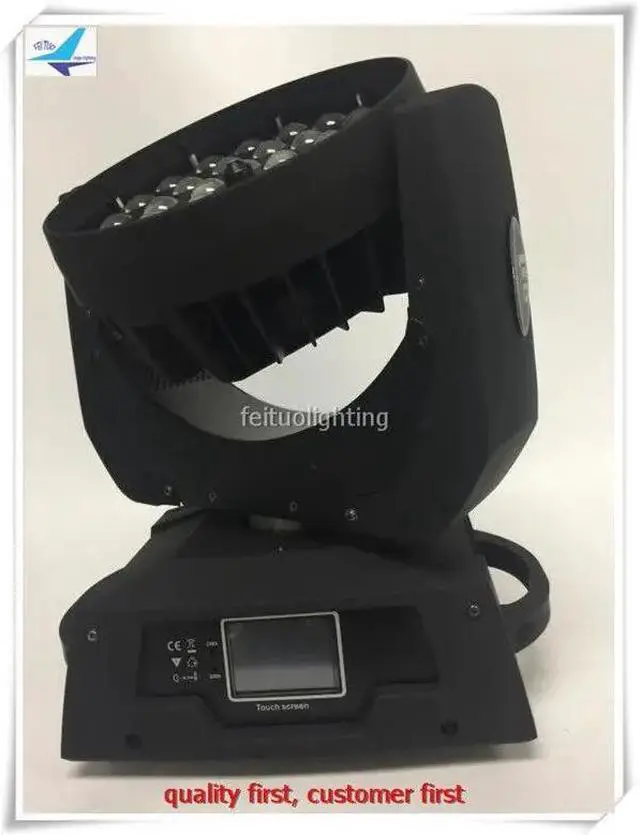 Alt view image 2 of 5 - 2pcs/lot 36X18W Moving Head Zoom Wash Light RGBWA UV 6in1 Circle Ring Color Change Rotation Wedding Disco Show Stage Light