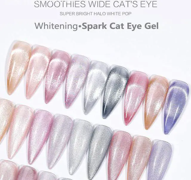 Alt view image 4 of 5 - Gel Polish Crystal Ice Cat Eye Gel Nail Silver Crystal 9D Variation Light Therapy Cat Eye Gel 8ml Gel Polish TSLM1