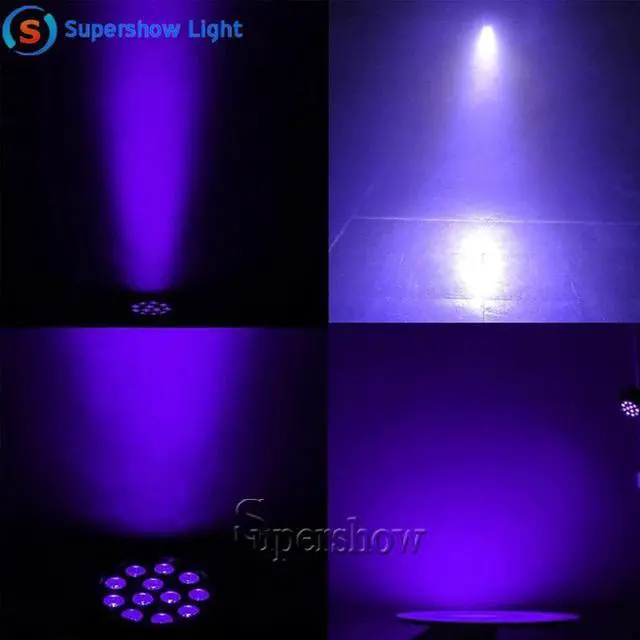 Alt view image 5 of 5 - Color 12 leds Par Stage Light 36W DMX 512 UV Par Led Lighting for Club DJ