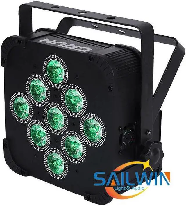 Alt view image 4 of 5 - Sale USD118/PC -shipping 9*18W 6in1 RGBAW+UV Battery Operated Wireless DMX LED Stage Par Light FOR DJ Lighting Event