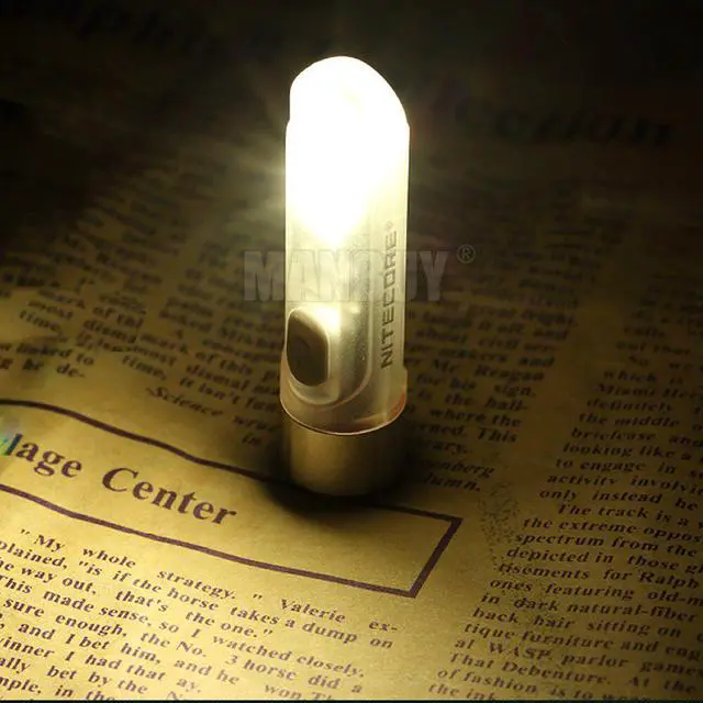 Alt view image 5 of 5 - 2020  TIKI GITD Fluorescent Shell LED USB Rechargeable KeylightMini Poket Torch Outdoor EDC Camping Fishing Travel Light