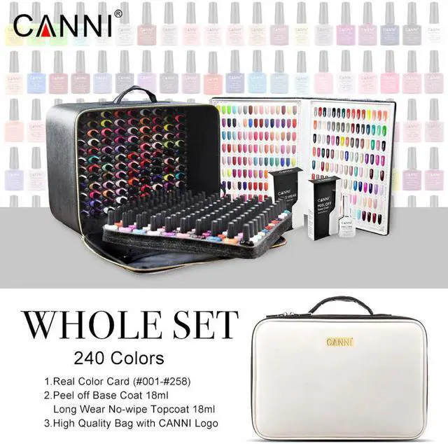 Main image of 240 Colors/lot  Soak Off Gel Nail Polish 7.3ml LED UV Color Gel Lacquer Nail Art Salon LED Lamp Curing UV Gel Nail Polish