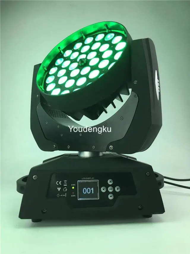 Alt view image 3 of 5 - 2pcs Moving head wash zoom pro 36x18w rgbwa uv 6in1 led beam moving head light