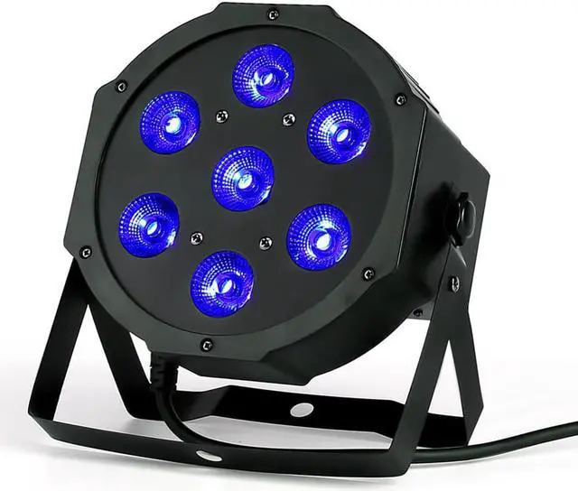Alt view image 3 of 5 - RGBW 7x18W LED Flat SlimPar RGBWA UV Light 6in1 LED DJ Wash Light Stage dmx light lamp 6/10 channes