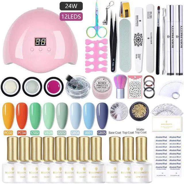 Alt view image 2 of 5 - Nail Set UV LED Lamp Nail Dryer With 8/6/4/3pcs Nail Gel Polish Lot Soak Off Gel Nail Polish Extension Nail Gel