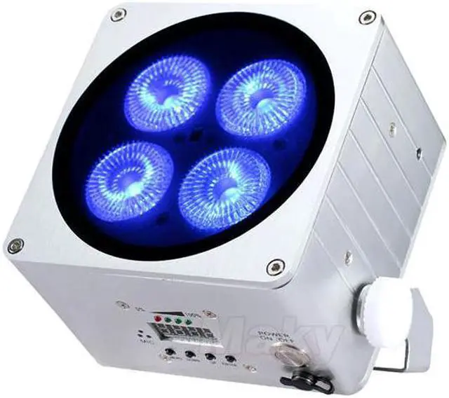 Alt view image 3 of 5 - 1 light +carton led cube battery par light RGBWA UV Battery Powered Wireless DMX Led Par Light Controller Full Color LED Display