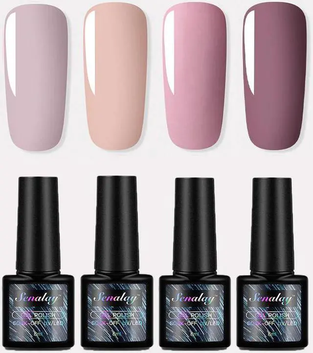 Main image of 4Pcs/Set Manicure Set For Nails Polish Gel 8ml Acrylic Nail Kit Semi Permanent Soak Off UV LED Lamp For Nail Art Tools