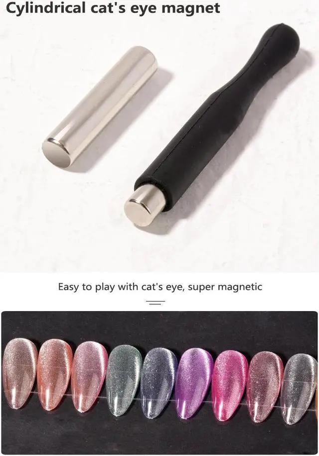 Alt view image 3 of 5 - gel polish Crystal Ice Cat Eye Gel Nail Silver Crystal 9D Variation Light Therapy Cat Eye Gel 8ml gel nail polish
