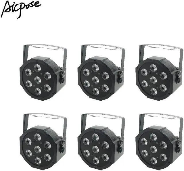 Main image of 6Pcs/lots 7x18w 6 in 1 Par Led Light RGBWA UV Plastic Par Light 7*18W Led Par Staining Light Wall Washer For Stage Wedding Disco