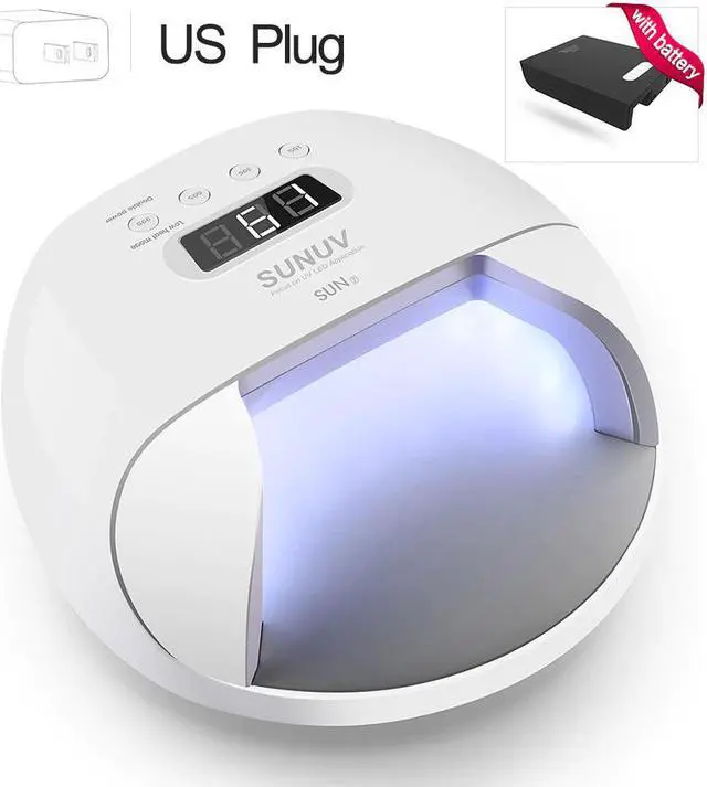 Alt view image 2 of 5 - SUN7 Nail Lamp 48W Nail Dryer for Gel Varnish with 30pcs LEDs Battery Choice Fast Dry Nail Drying Machine