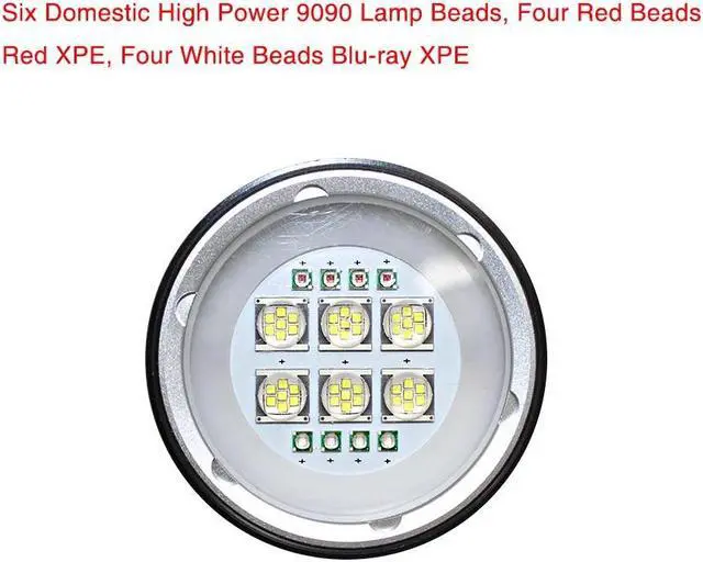 Alt view image 2 of 5 - Photography Video Diving Flashlight 6x  XHP70 / 90  light 20000LM underwater 100m waterproof Tactical torch Lamp