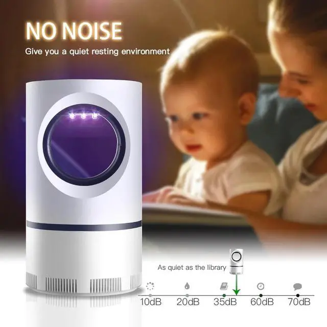 Alt view image 4 of 5 - USB Mosquito lamp Safe Mute No-radiation UV anti-mosquito light Suitable for office dormitory bedroom living room hotel