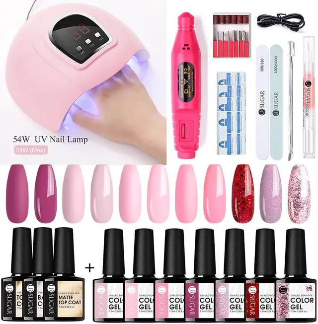 Alt view image 3 of 5 - Nail Set 54W Plus UV LED Lamp Dryer With Nail Gel Polish Kit Soak Off Manicure Set Gel Nail Polish For Nail Art Tools