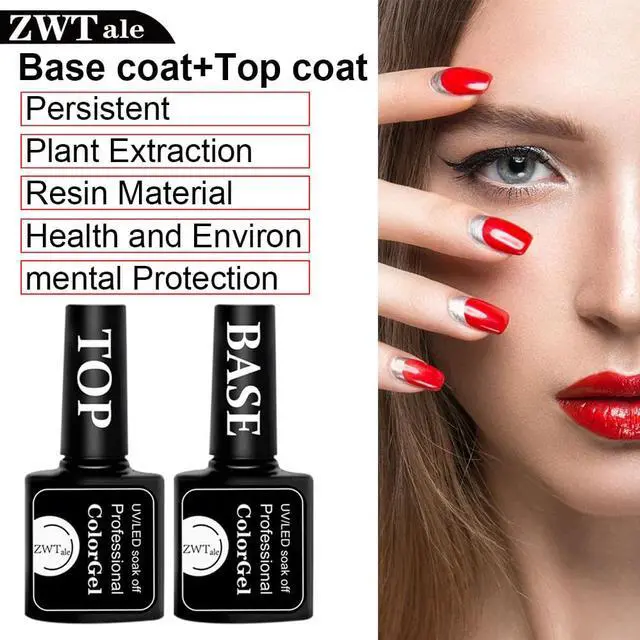 Alt view image 2 of 5 - Coat Base Coat 8ml Gel Nail Polish Protect Nails UV LED Lamp Semi Vernis Permanent Nail Art Soak off And Base