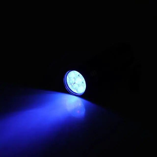 Alt view image 4 of 5 - 9 LED Mini flashlight LED Ultra bright Aluminum UV Blacklight led UV Flashlight Handheld For Marker Checker Detection