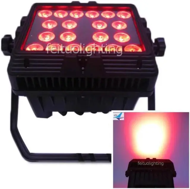 Main image of 4pcs Led flood light 20*18w rgbwa uv 6 in1 led wall washer light waterproof ip65 led stage dj party light