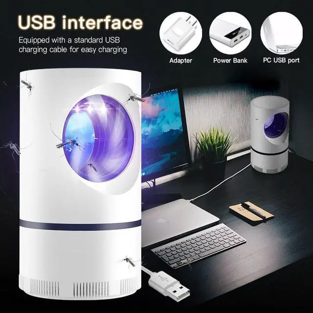 Alt view image 5 of 5 - USB Mosquito lamp Safe Mute No-radiation UV anti-mosquito light Suitable for office dormitory bedroom living room hotel